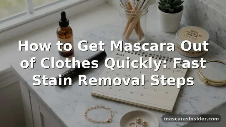 how to get mascara out of clothes quickly