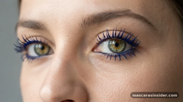 how to wear blue mascara
