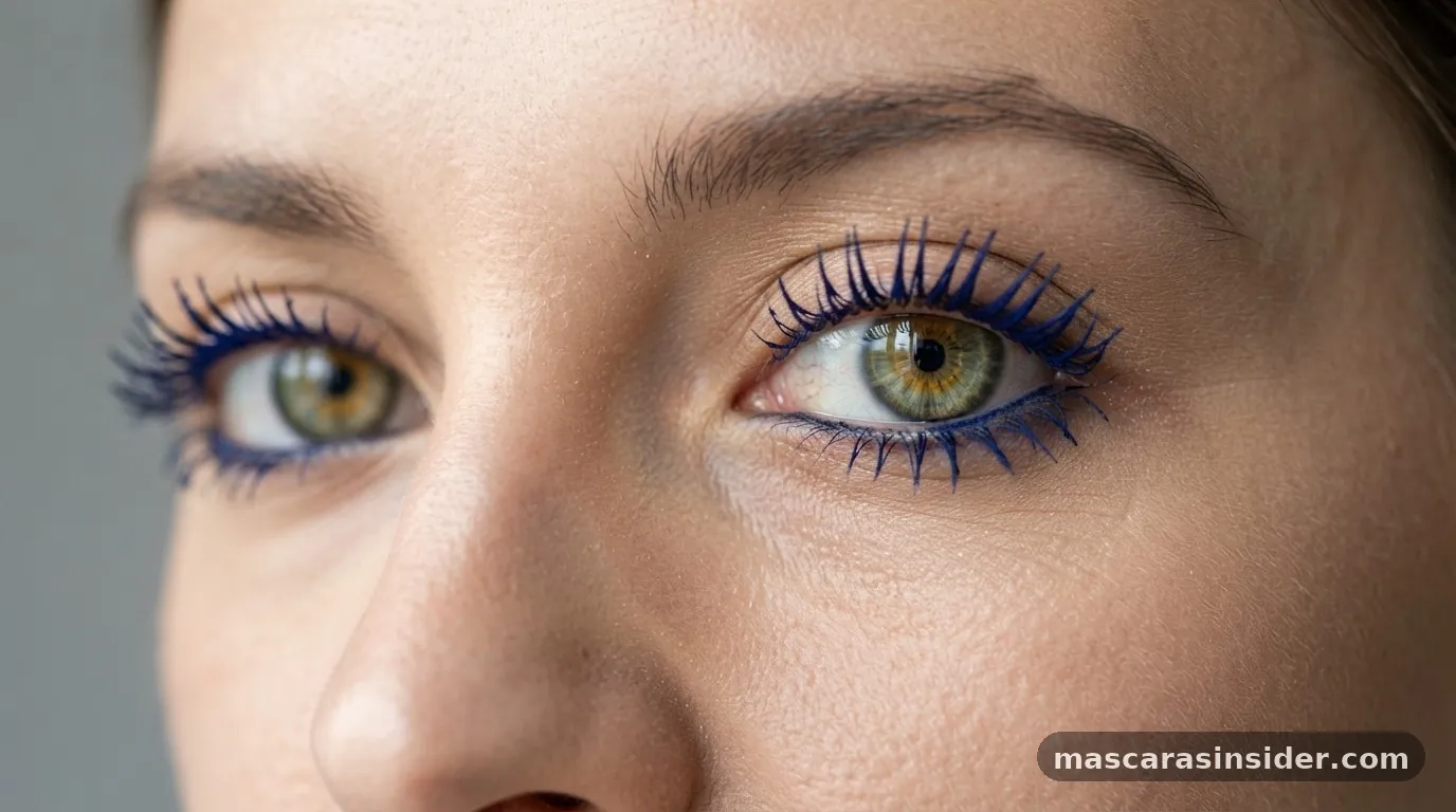 how to wear blue mascara