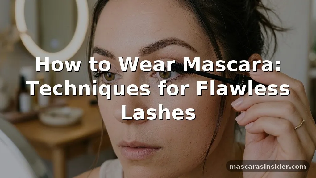 how to wear mascara
