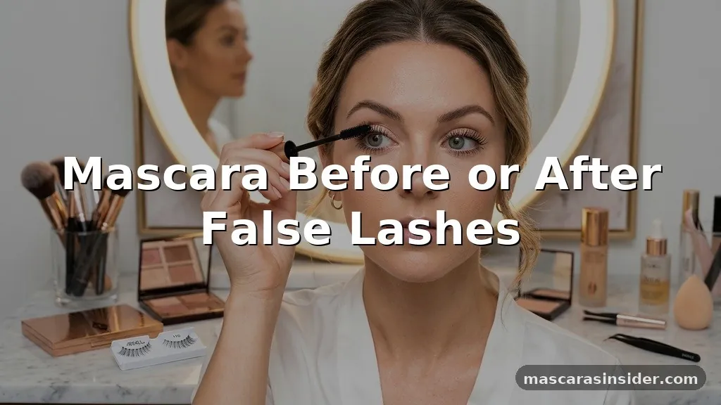 mascara before or after false lashes
