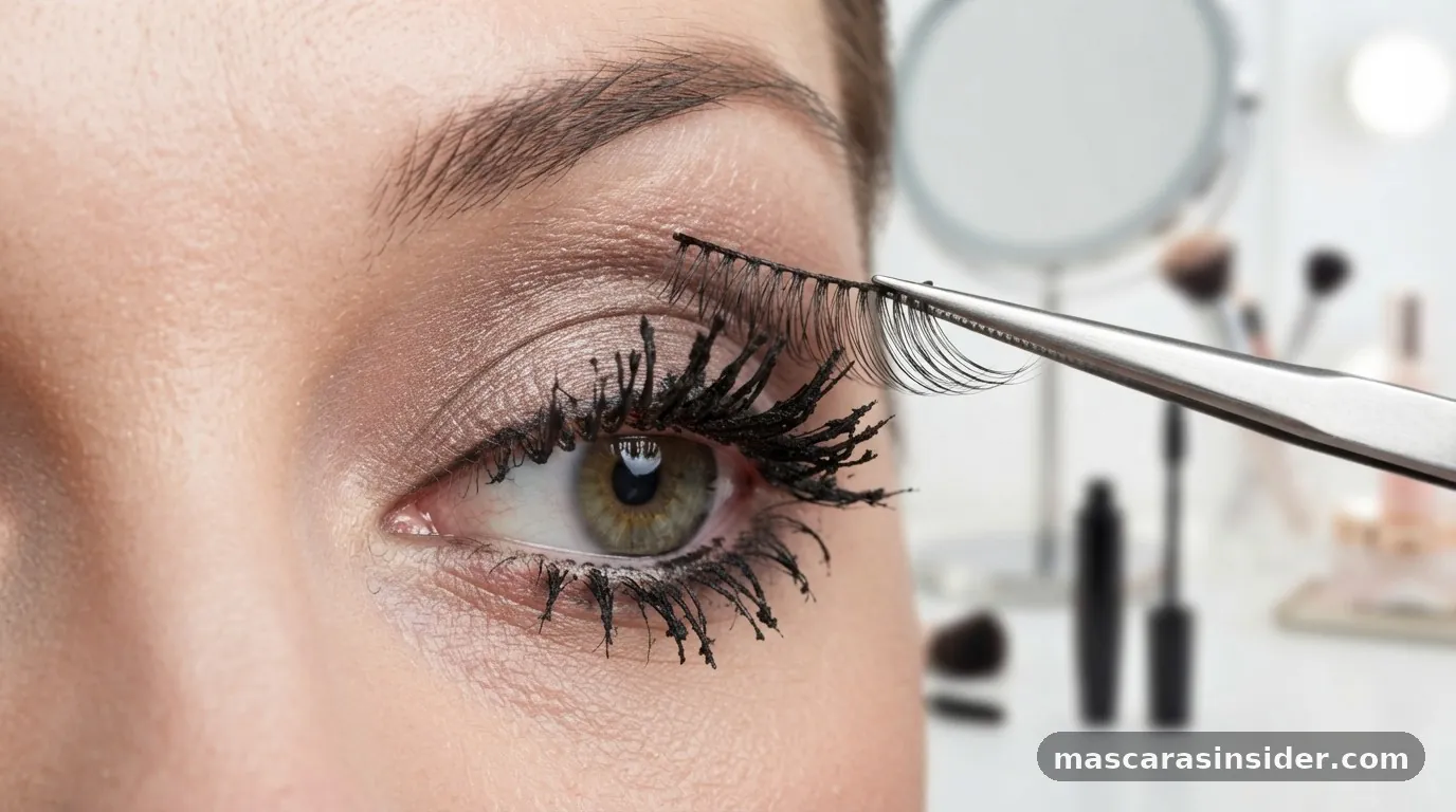 should i put mascara on before fake lashes