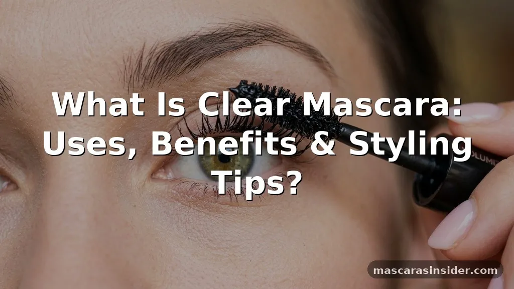 what is clear mascara