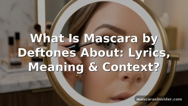 what is mascara by deftones about