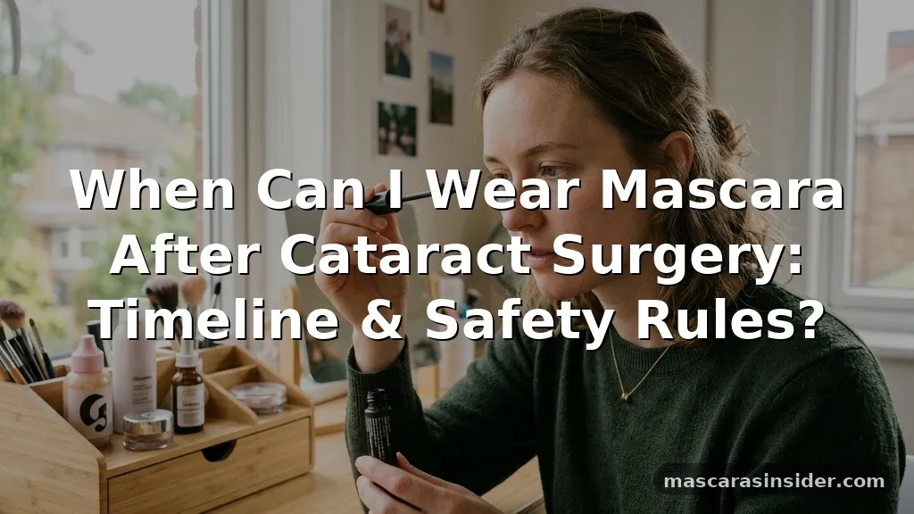 when can i wear mascara after cataract surgery